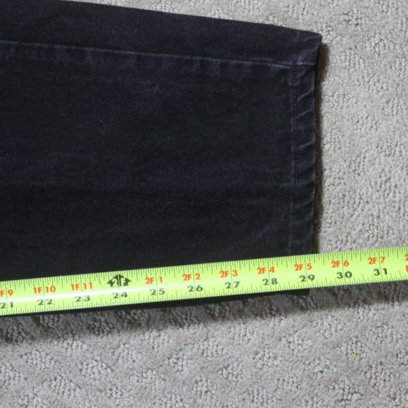 Vintage 90s Levi 560 Black Jeans / Red Tab / Loose Fit / Tapered Leg - Picture 6 of 7
